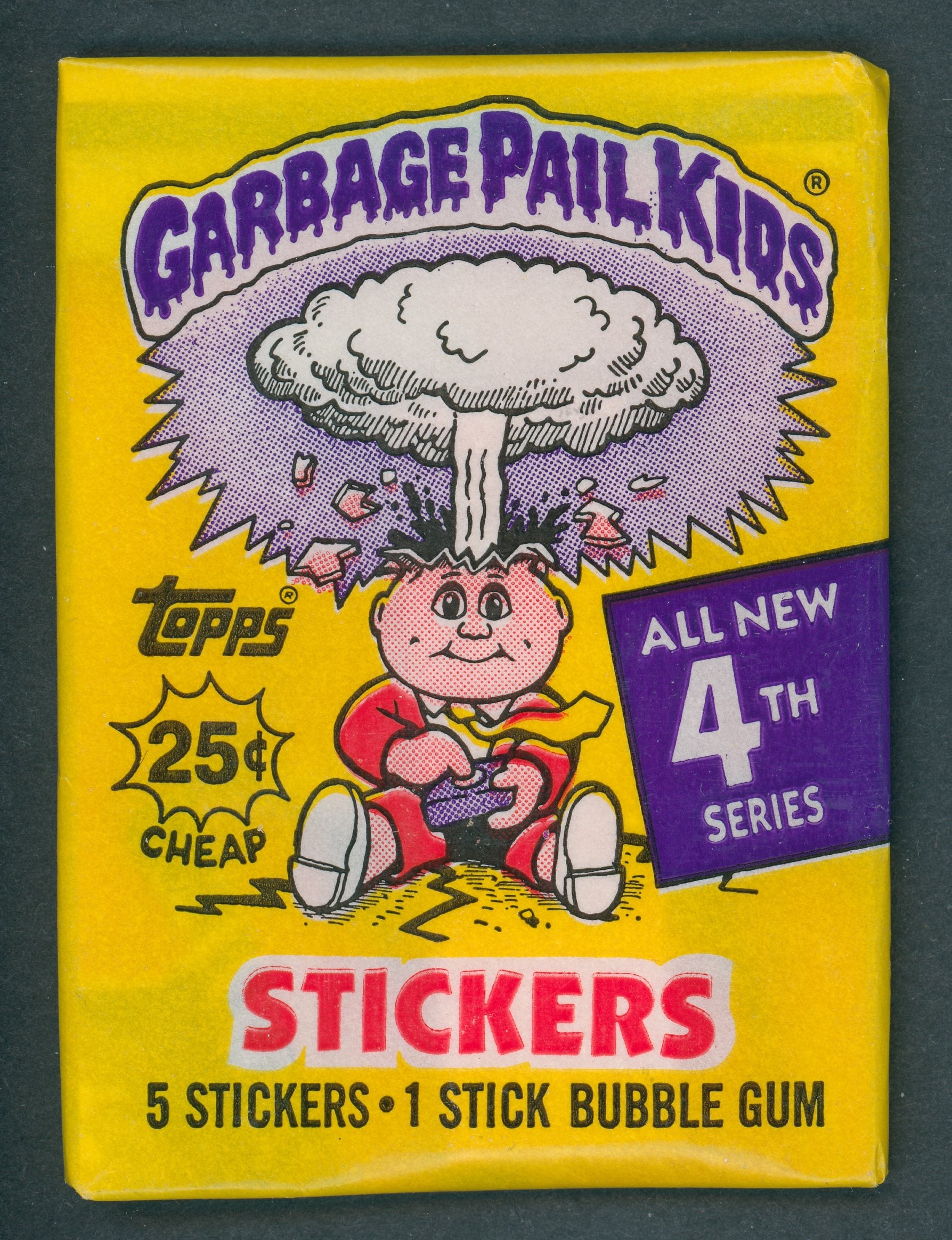 1986 Topps Garbage Pail Kids Series 4 Unopened Wax Pack (w/ price) (White Cloud)