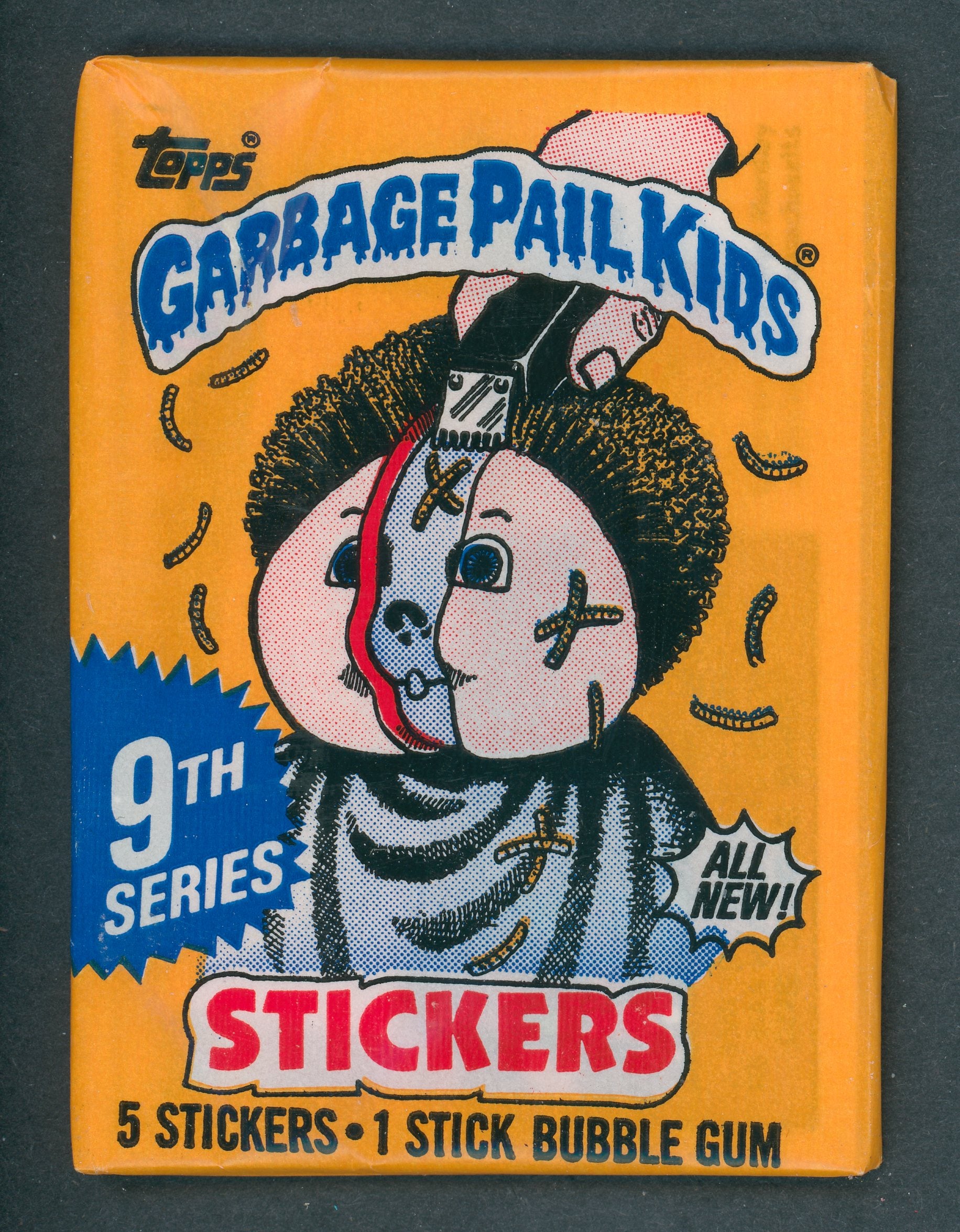 1987 Topps Garbage Pail Kids Series 9 Unopened Wax Pack (All New) (Canada)