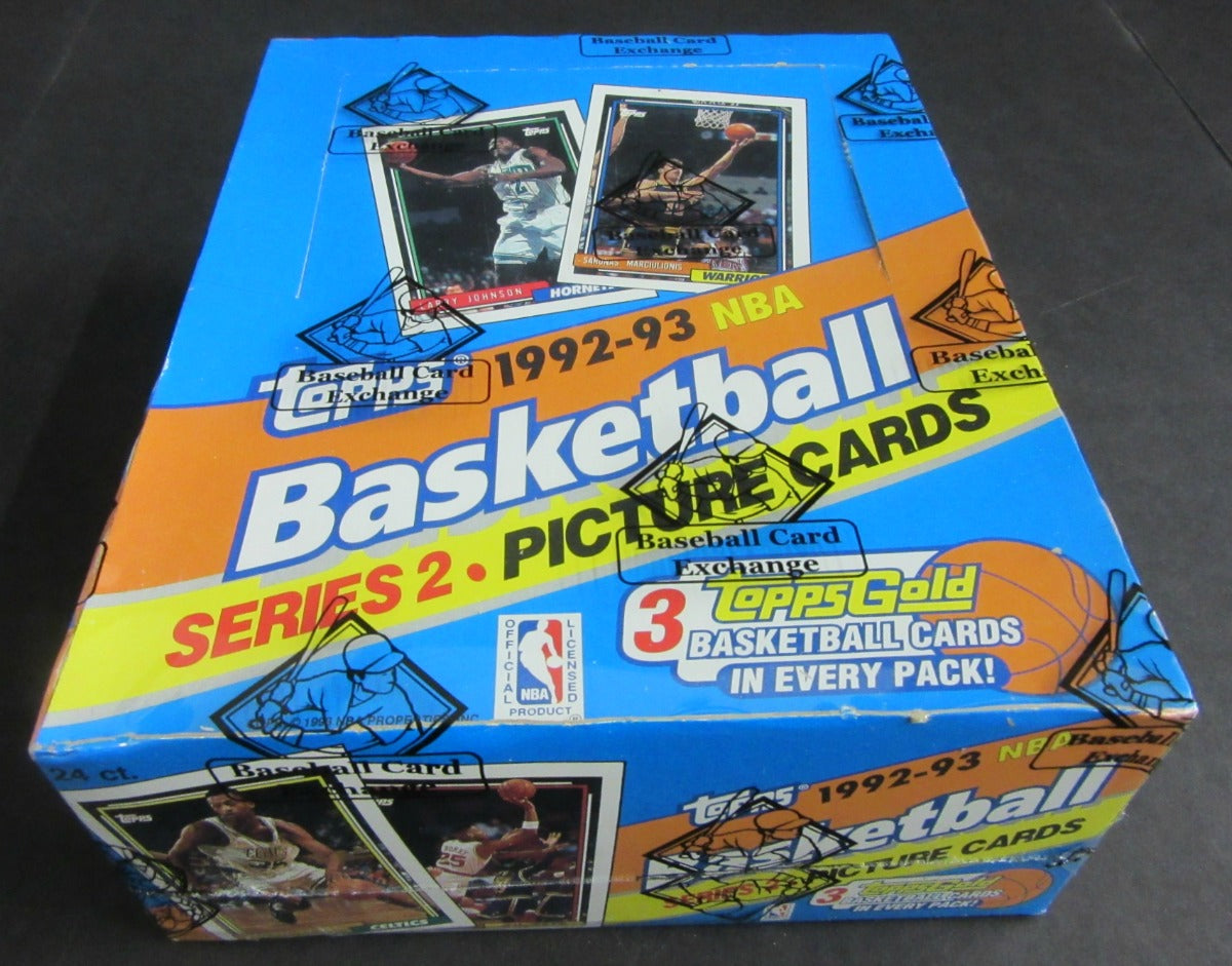 1992/93 Topps Basketball Unopened Series 2 Rack Box (FASC)