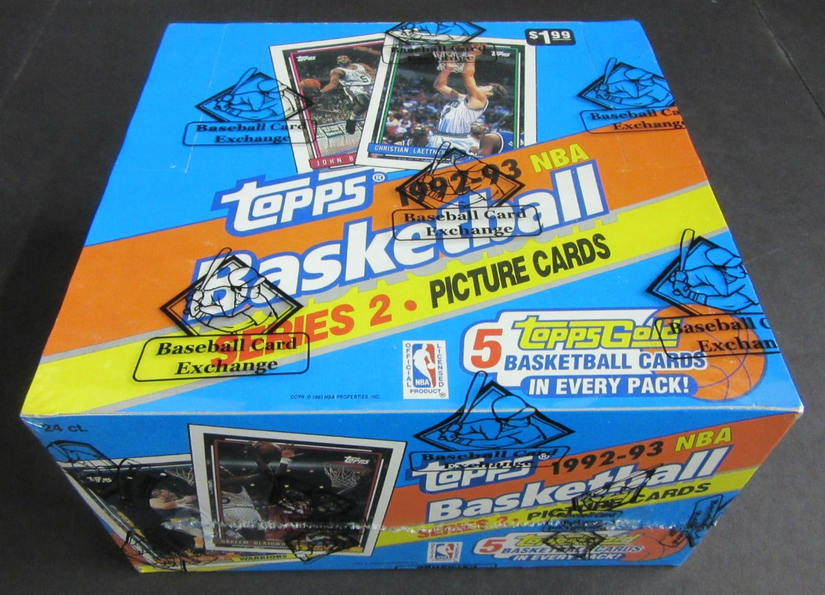 1992/93 Topps Basketball Unopened Series 2 Jumbo Box (FASC)