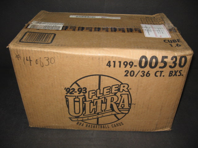 1992/93 Fleer Ultra Basketball Series 1 Case (20 Box) (00530)