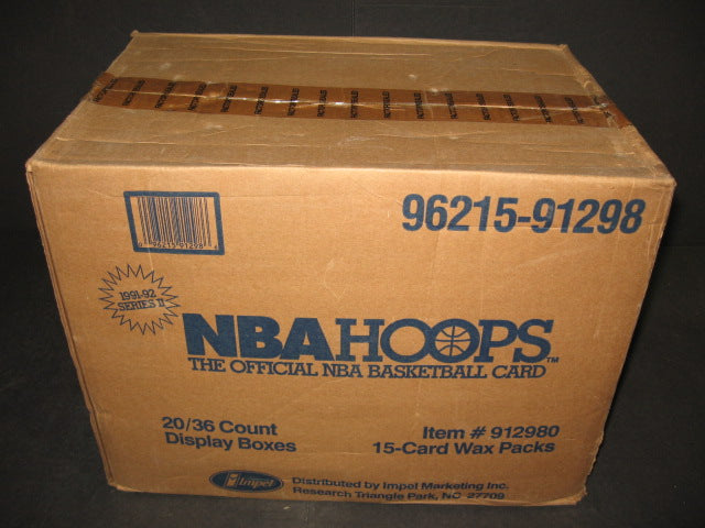 1991/92 Hoops Basketball Series 2 Case (20 Box)