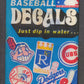 1971 1972 Fleer Baseball Decals Unopened Wax Pack