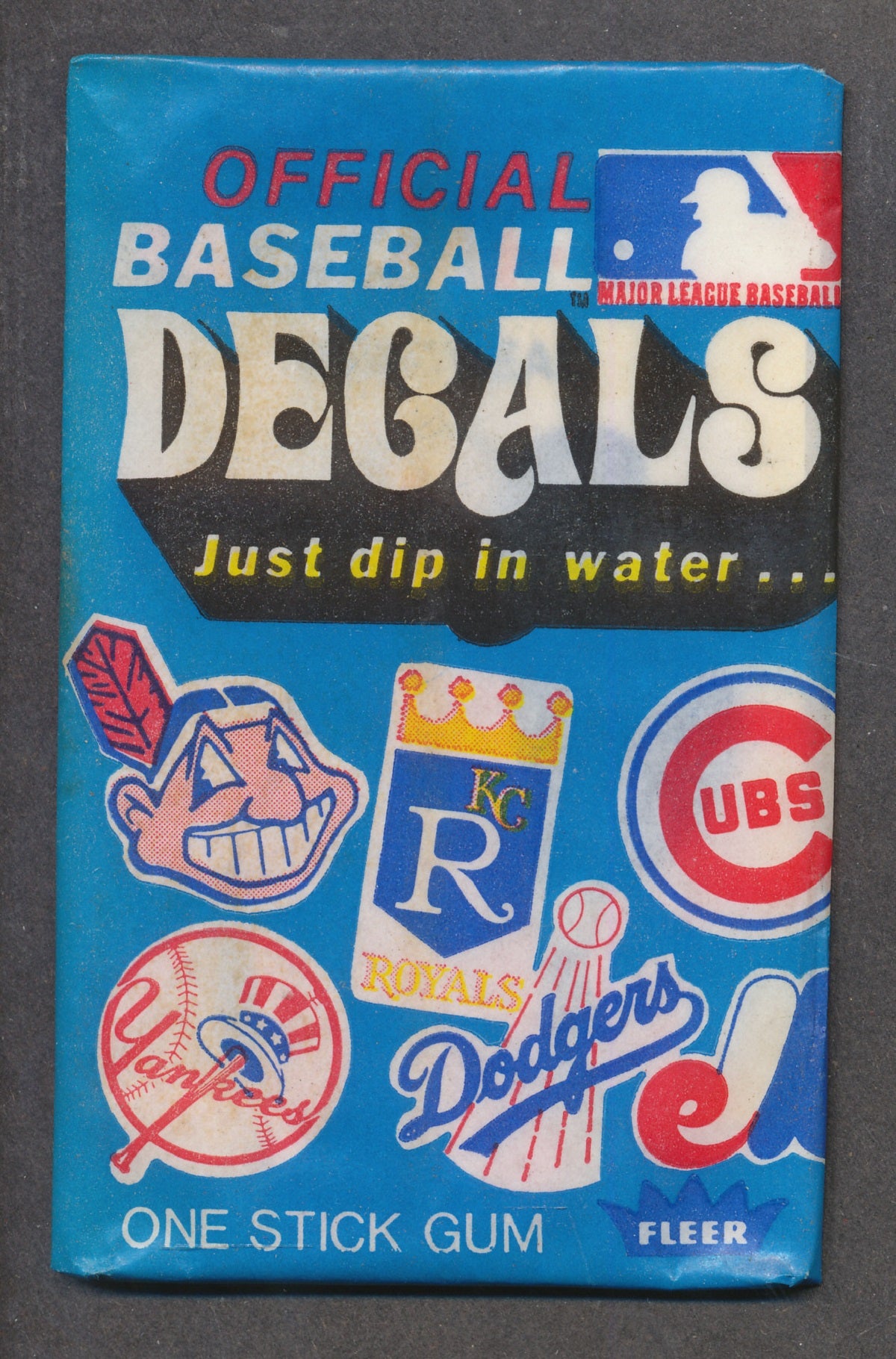 1971 1972 Fleer Baseball Decals Unopened Wax Pack