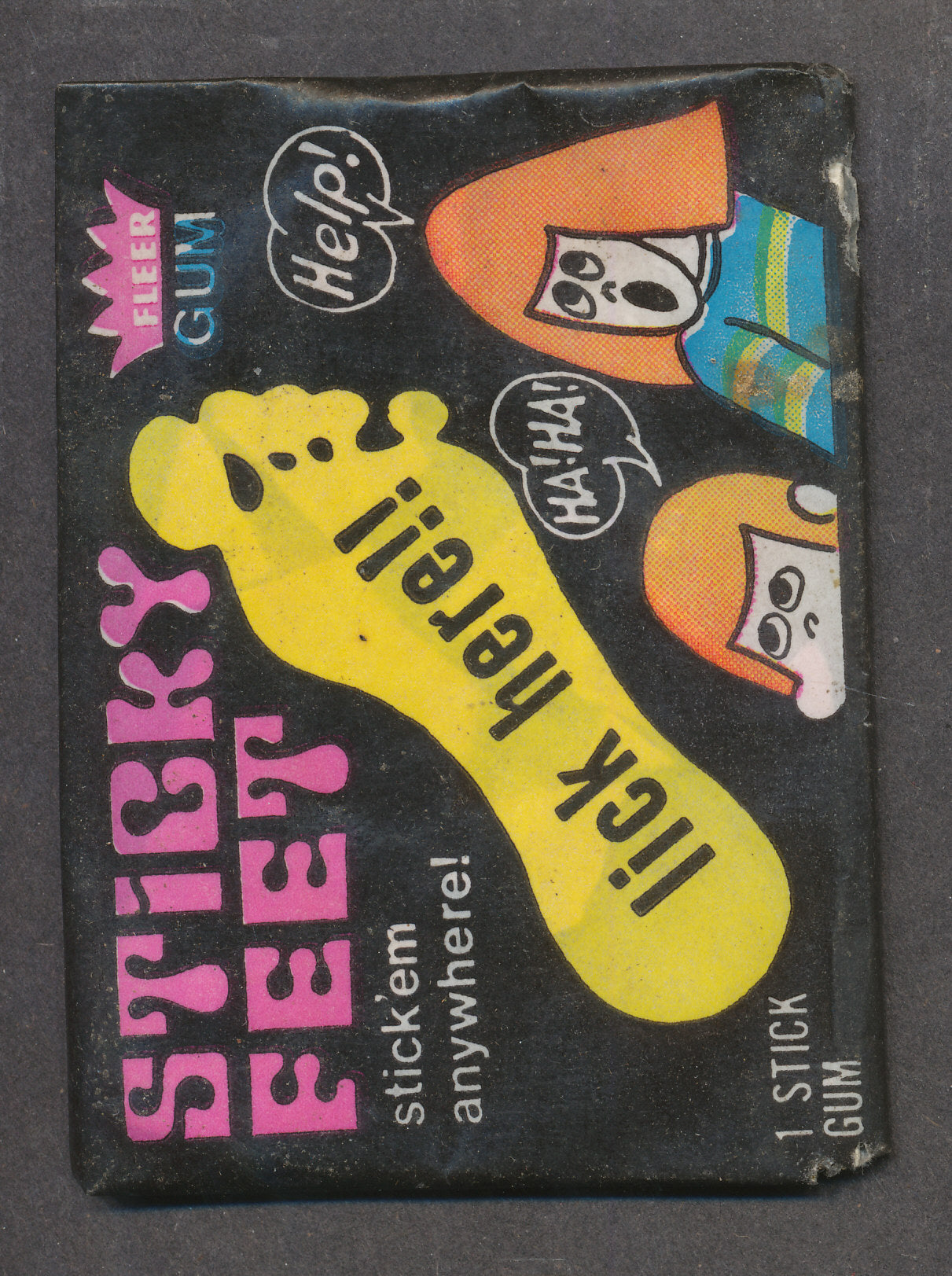 1970s Fleer Sticky Feet Unopened Wax Pack