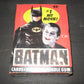 1989 Topps Batman Series 1 Unopened Wax Box
