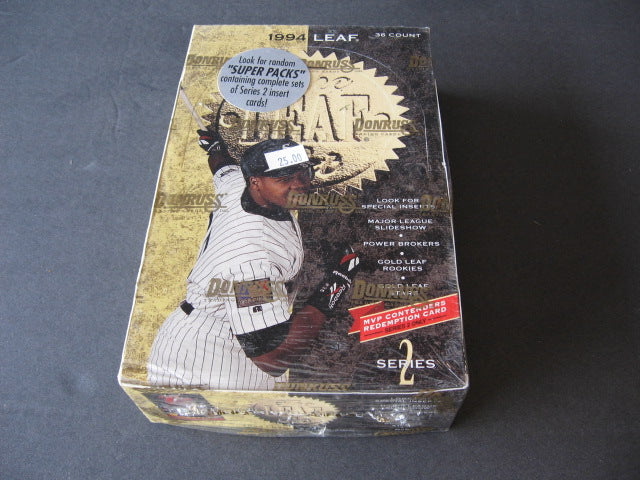 1994 Leaf Baseball Series 2 Box (Hobby) (36/12)