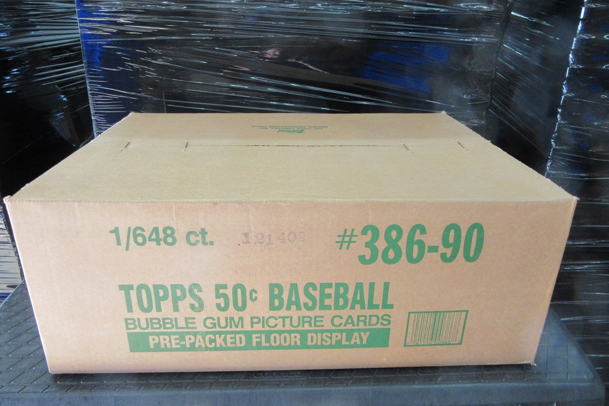 1990 Topps Baseball Wax Pack Display Case (18 Box)