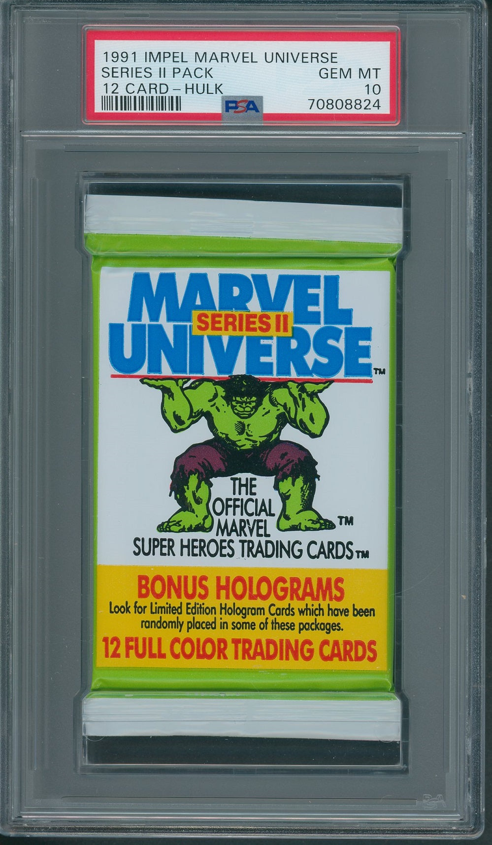 1991 Impel Marvel Universe Unopened Series 2 Pack Hulk PSA 10