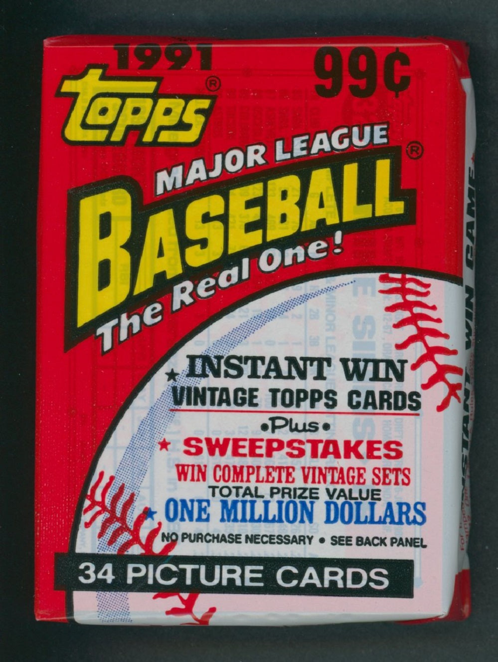 1991 Topps Baseball Unopened Cello Pack