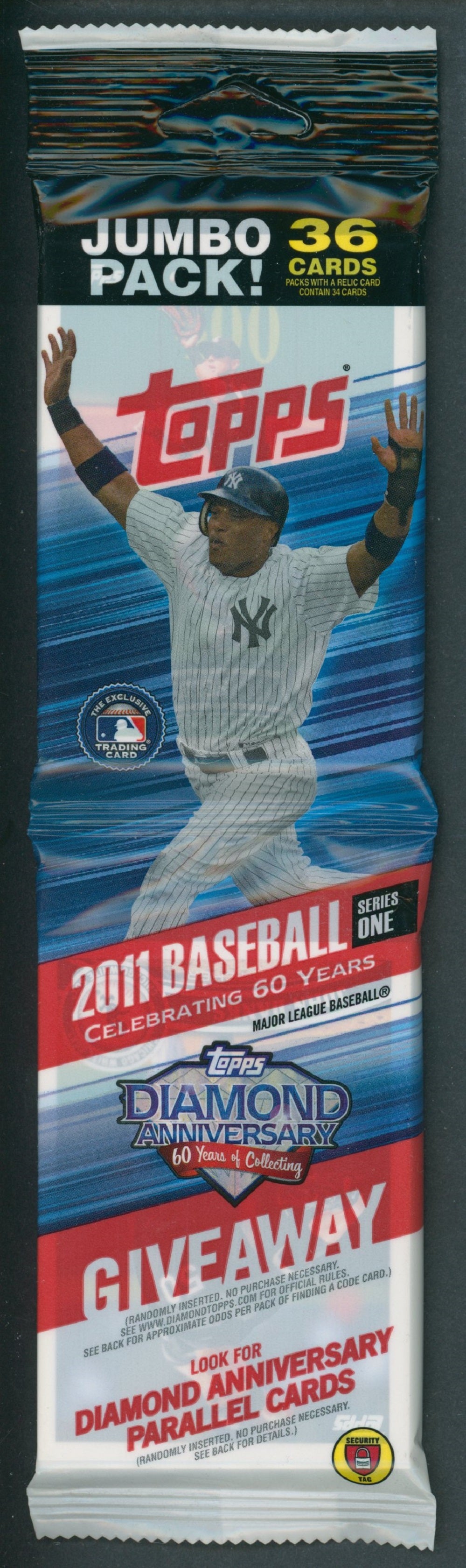 2011 Topps Baseball Unopened Series 1 Jumbo Pack (36)