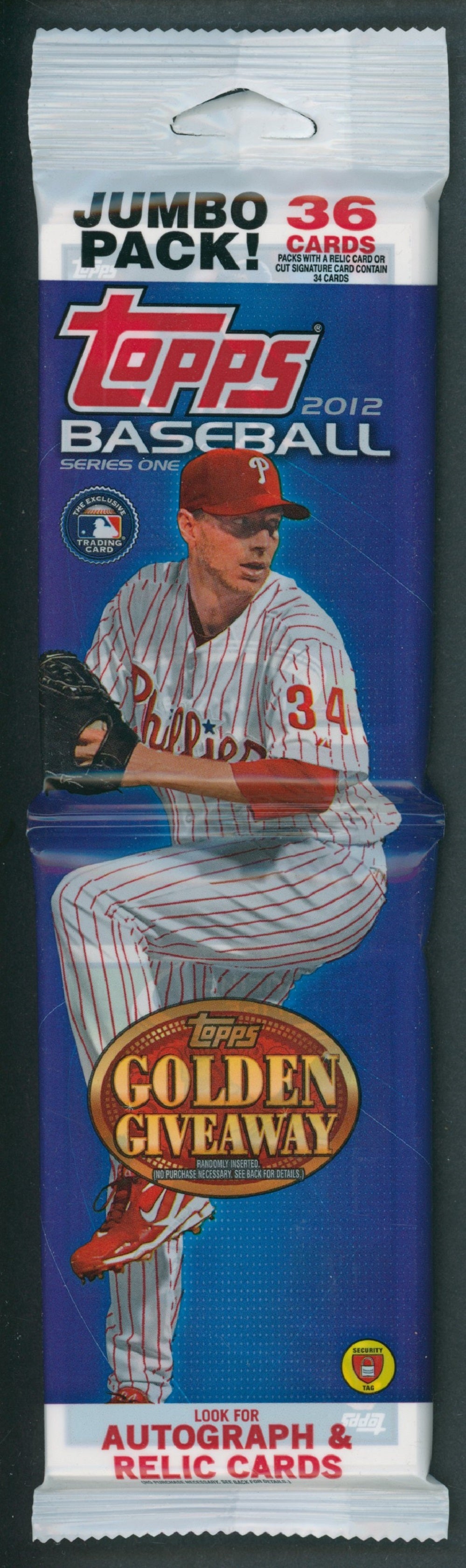 2012 Topps Baseball Unopened Series 1 Jumbo Pack (36)