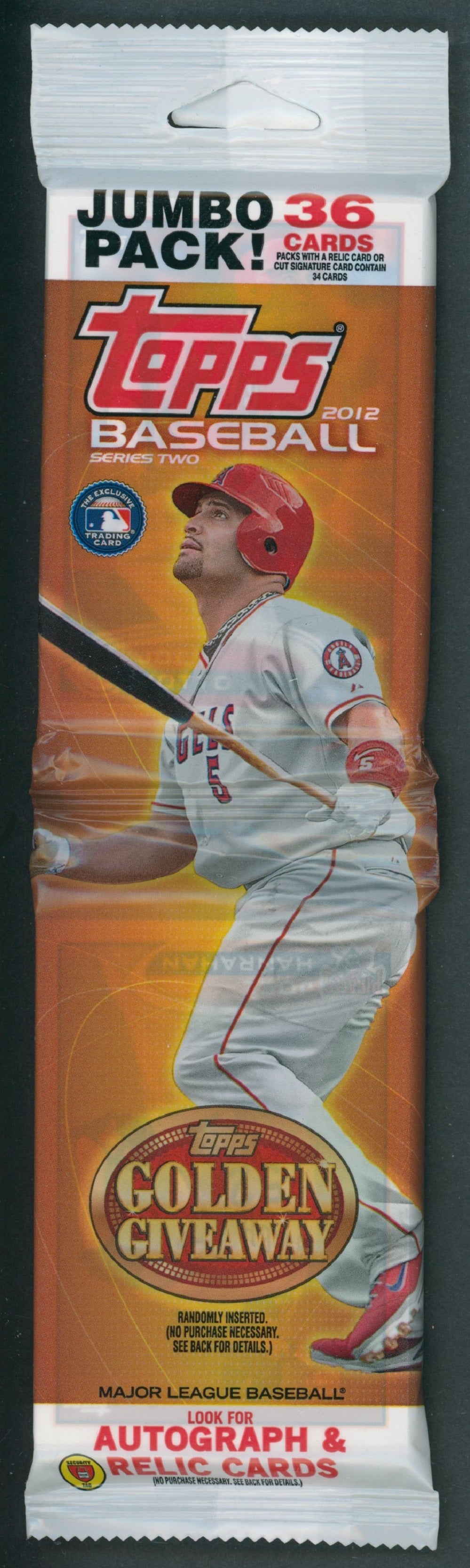 2012 Topps Baseball Unopened Series 2 Jumbo Pack (36)