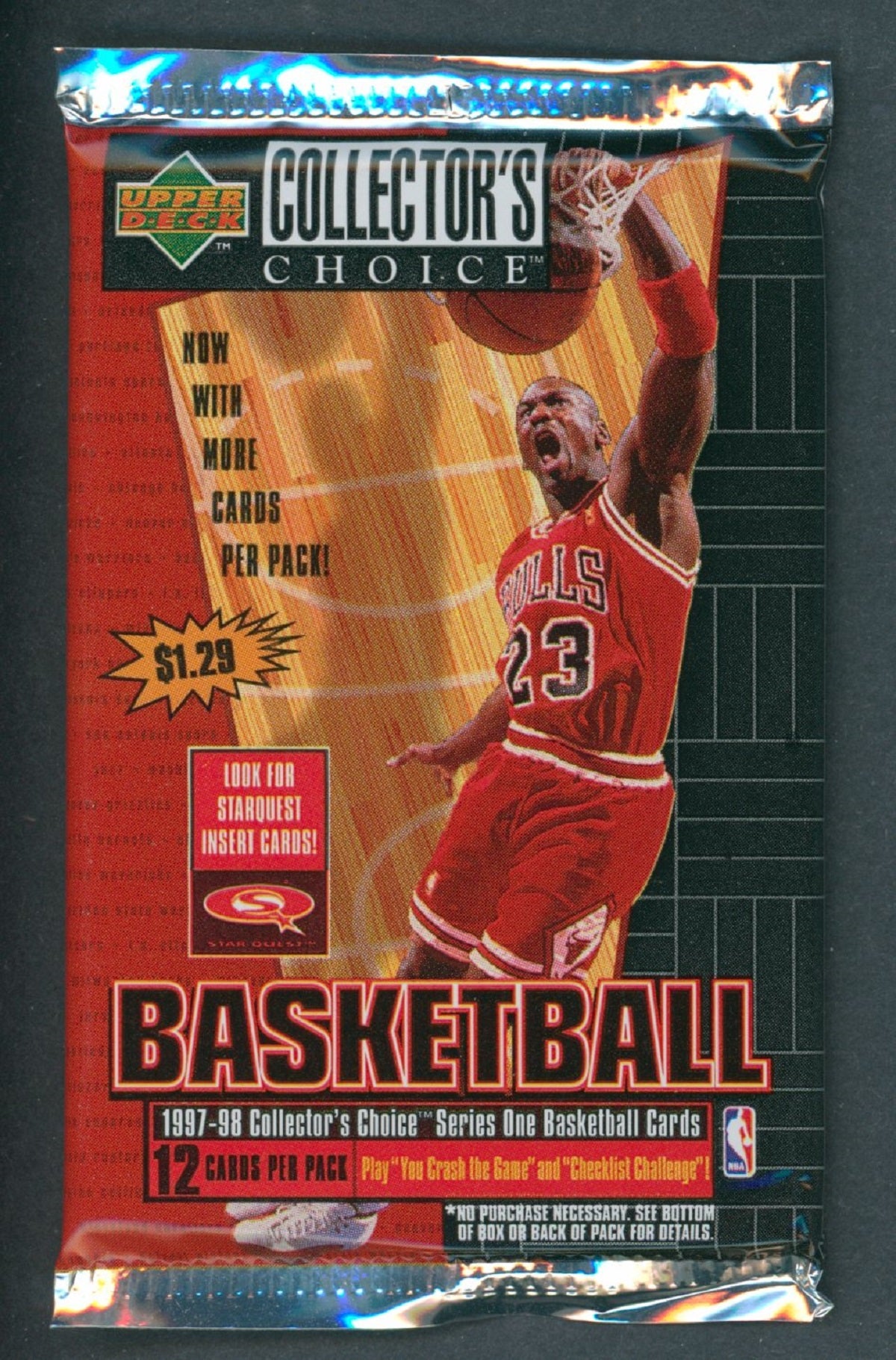1997 Upper Deck Collector’s Choice Basketball Unopened Series 1 Pack (Retail)