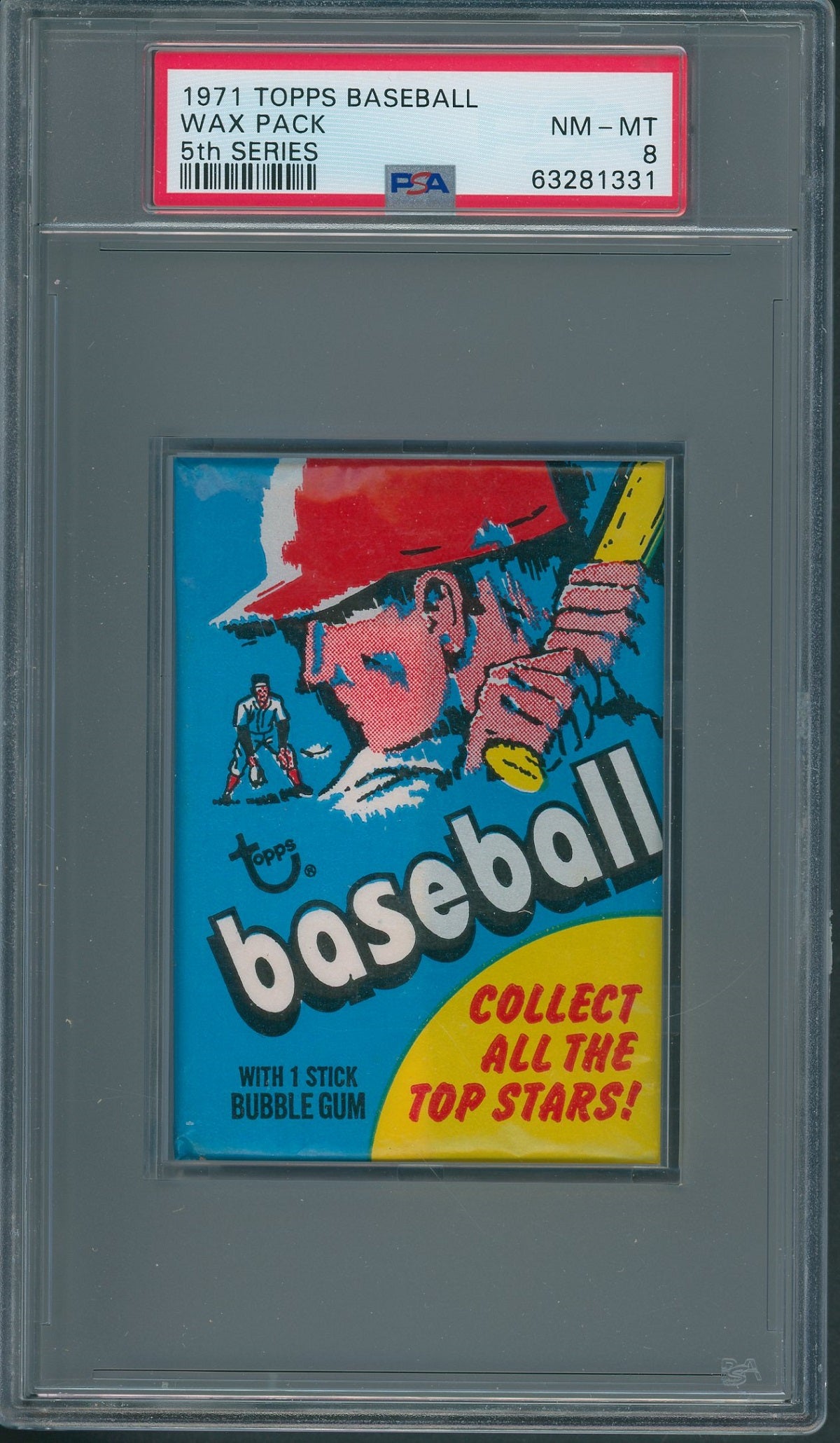 1971 Topps Baseball 5th Series Wax Pack PSA 8 *1331