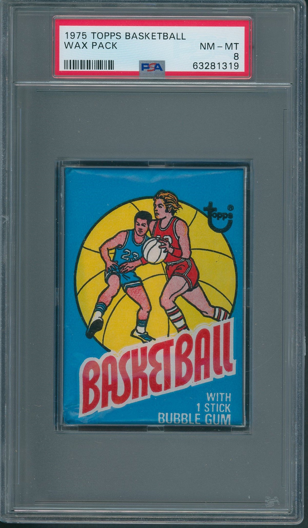 1975/76 Topps Basketball Wax Pack PSA 8