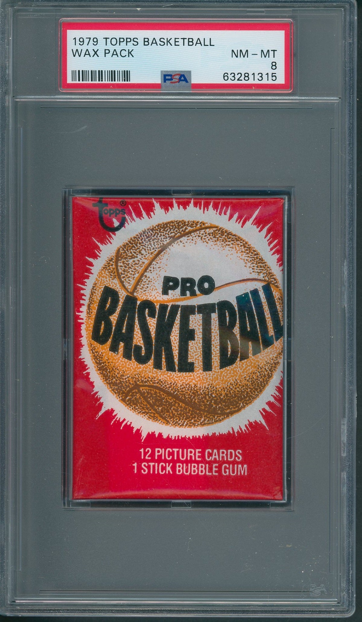 1979/80 Topps Basketball Wax Pack PSA 8