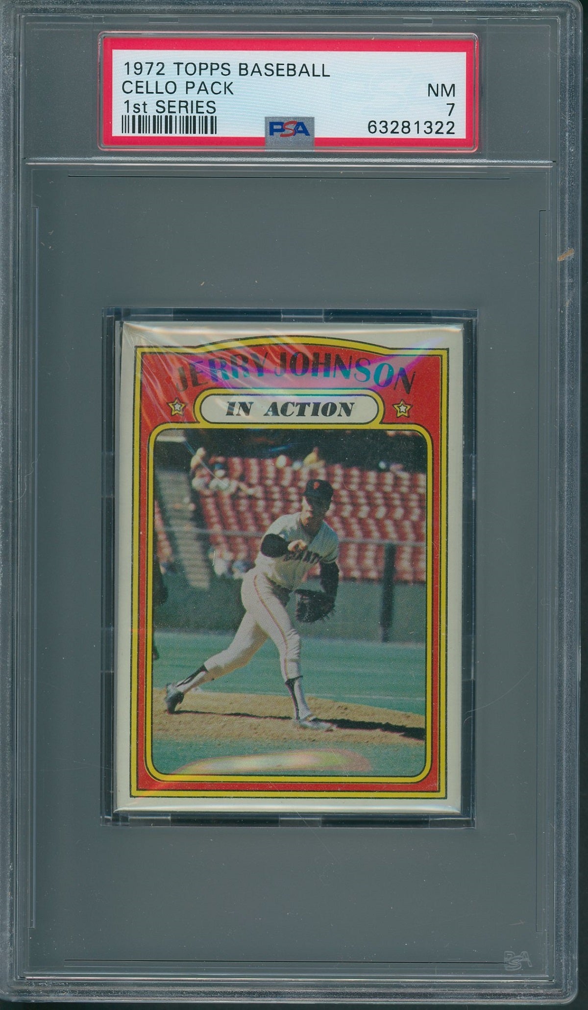 1972 Topps Baseball Unopened 1st Series Cello Pack PSA 7