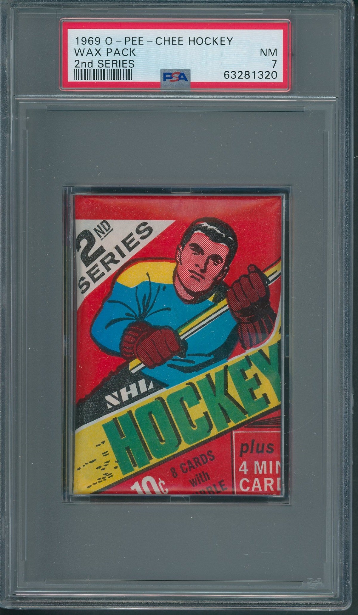 1969 OPC O-Pee-Chee Hockey 2nd Series Wax Pack PSA 7 *1320