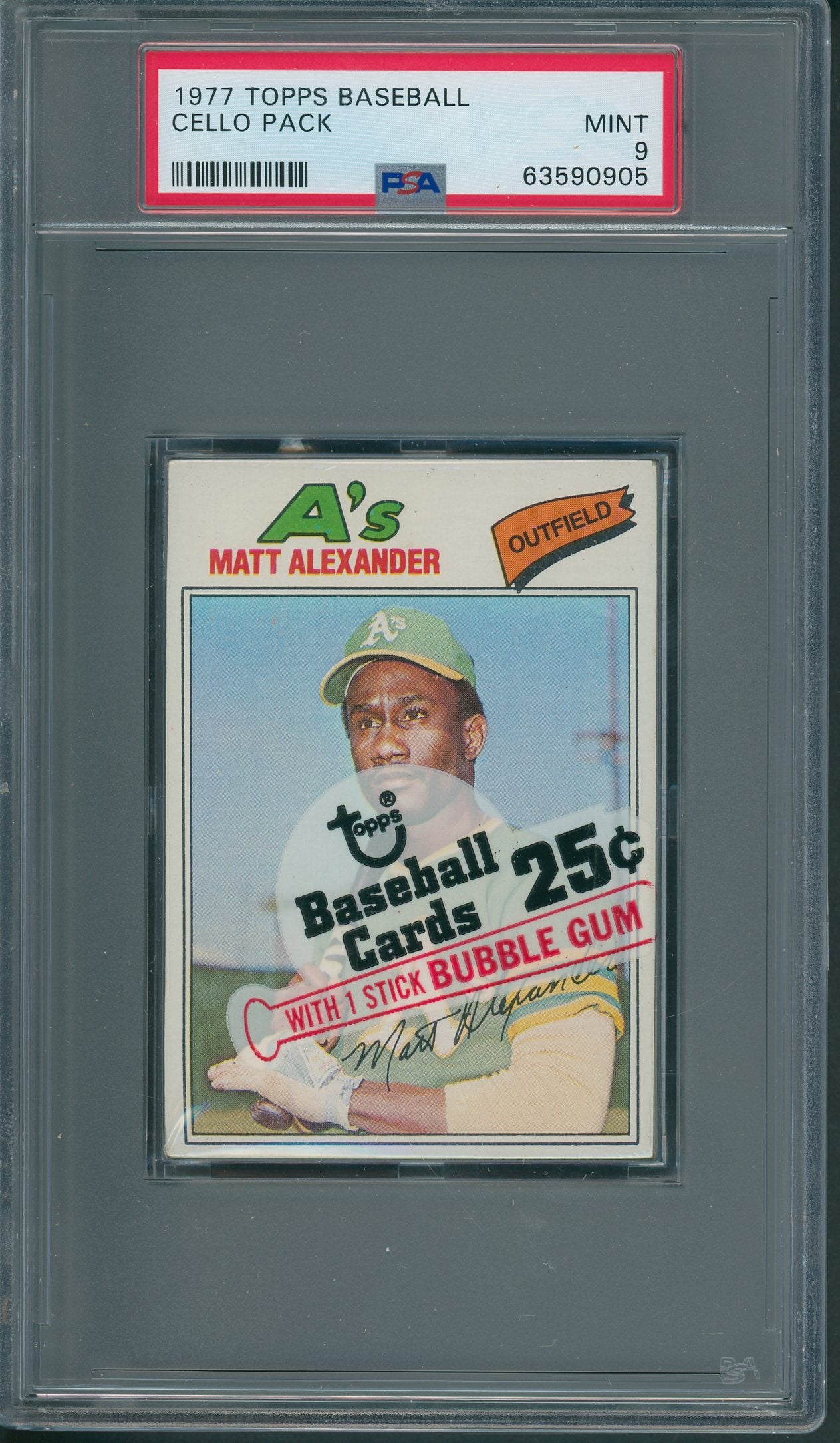 1977 Topps Baseball Unopened Cello Pack PSA 9