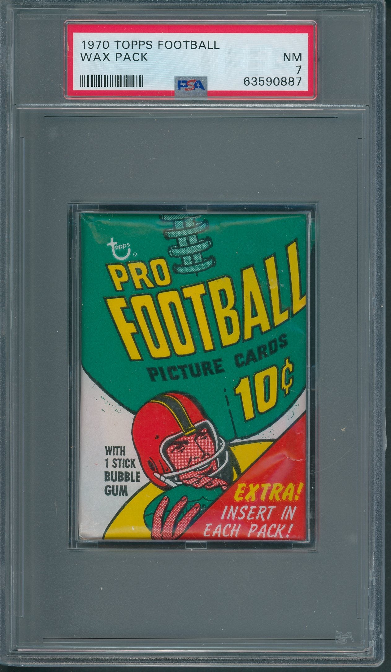 1970 Topps Football Unopened Wax Pack PSA 7 *0887