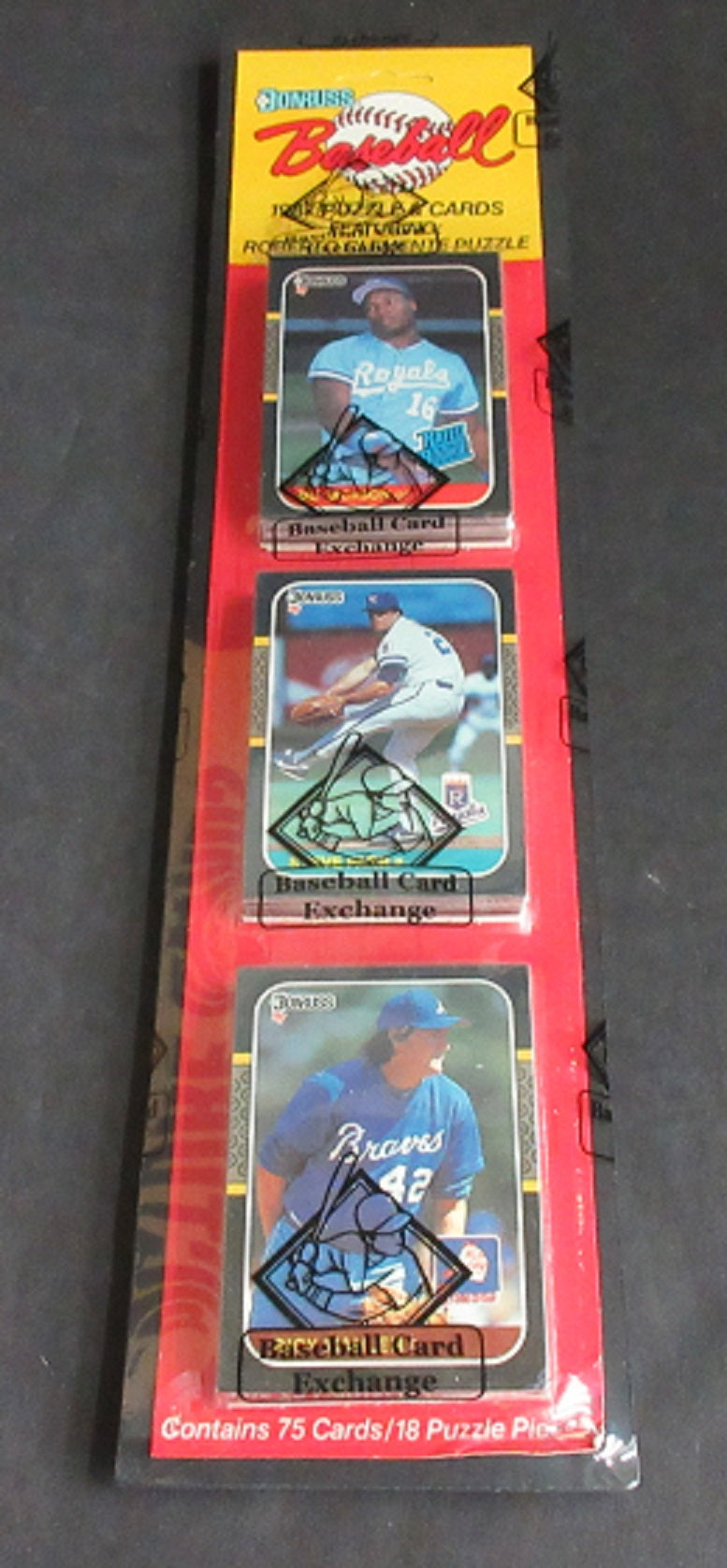 1987 Donruss Baseball Unopened Blister Rack Pack (Bo Jackson Top) (BBCE)