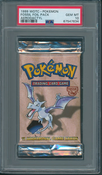 1999 Pokemon Fossil AERODACTYL #1 1ST EDITION HOLO RARE - CGC 6.5