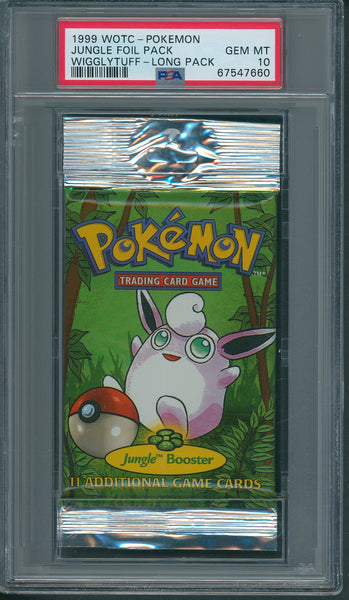 1999 WOTC Pokemon Jungle Unopened Long Pack Wigglytuff PSA 10 *7660