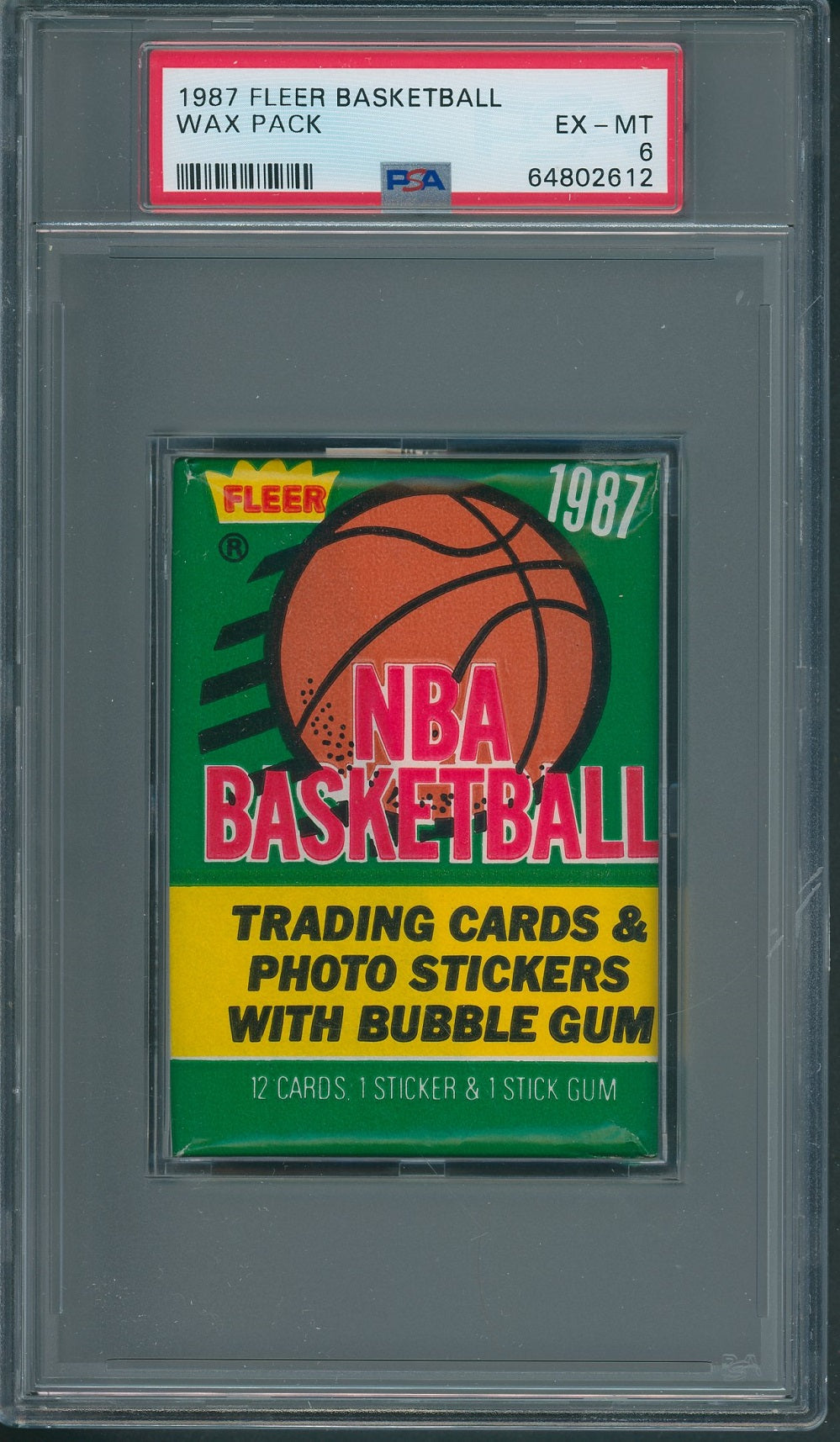 1987 1987/88 Fleer Basketball Unopened Wax Pack PSA 6