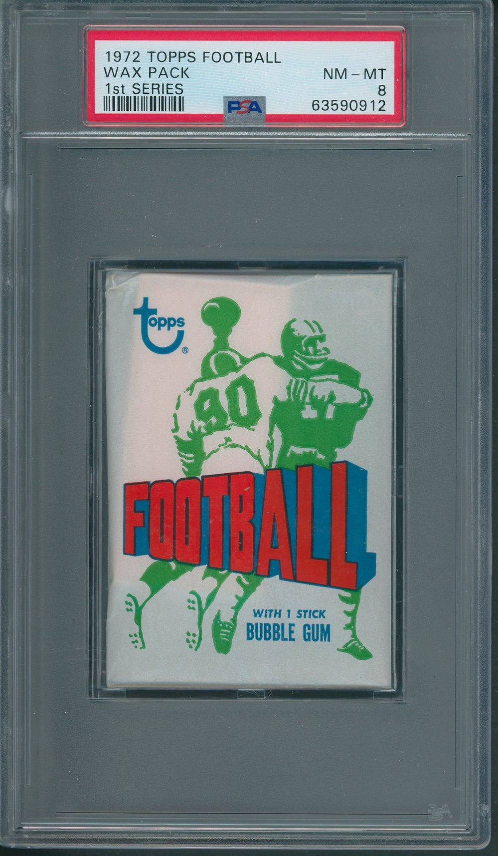 1972 Topps Football Unopened 1st Series Wax Pack PSA 8 *0912