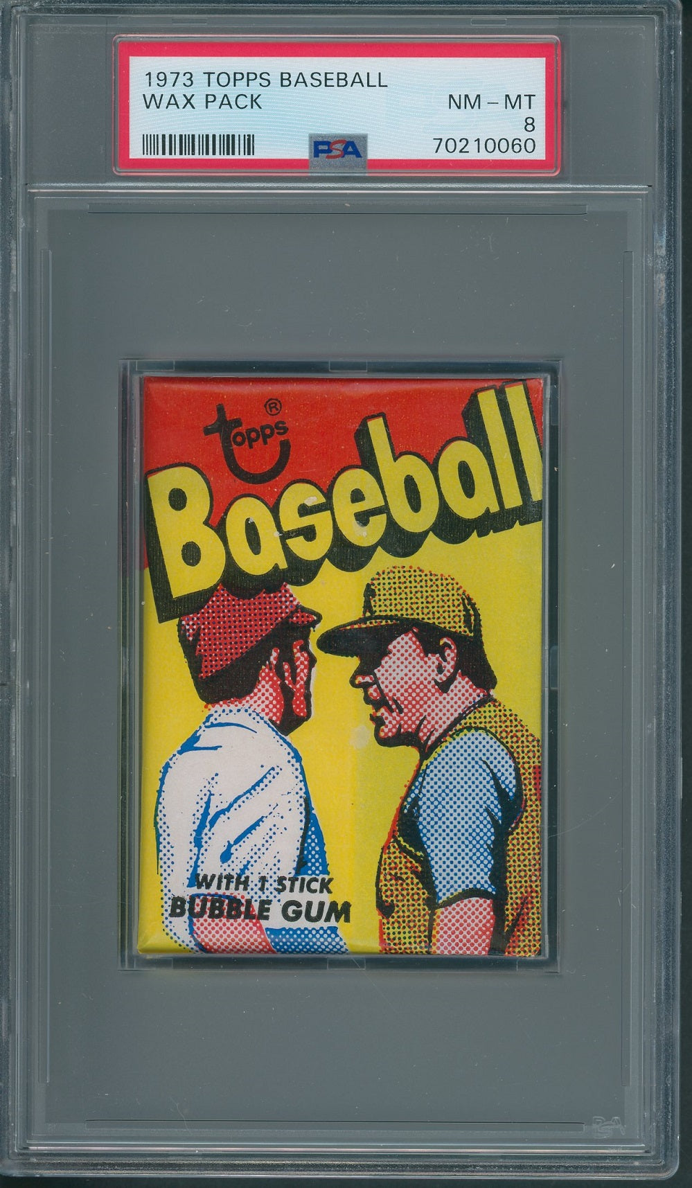 1973 Topps Baseball Unopened Wax Pack PSA 8 *0060