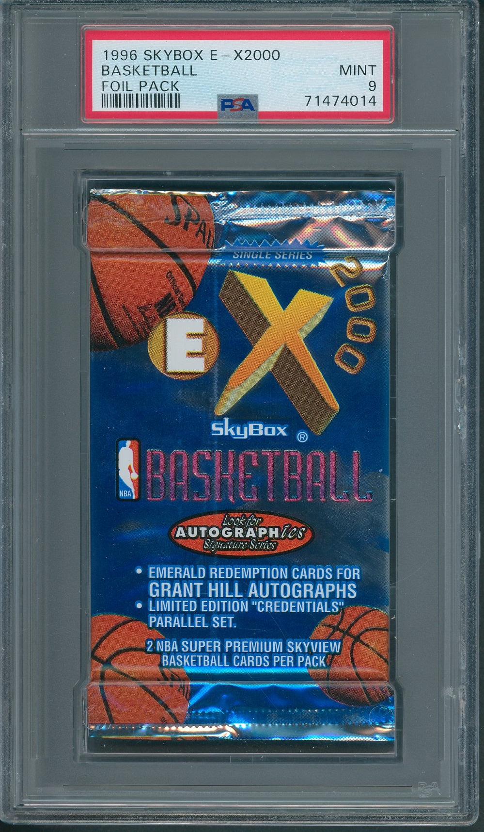 1996 1996/97 Skybox E-X 2000 Basketball Unopened Pack PSA 9