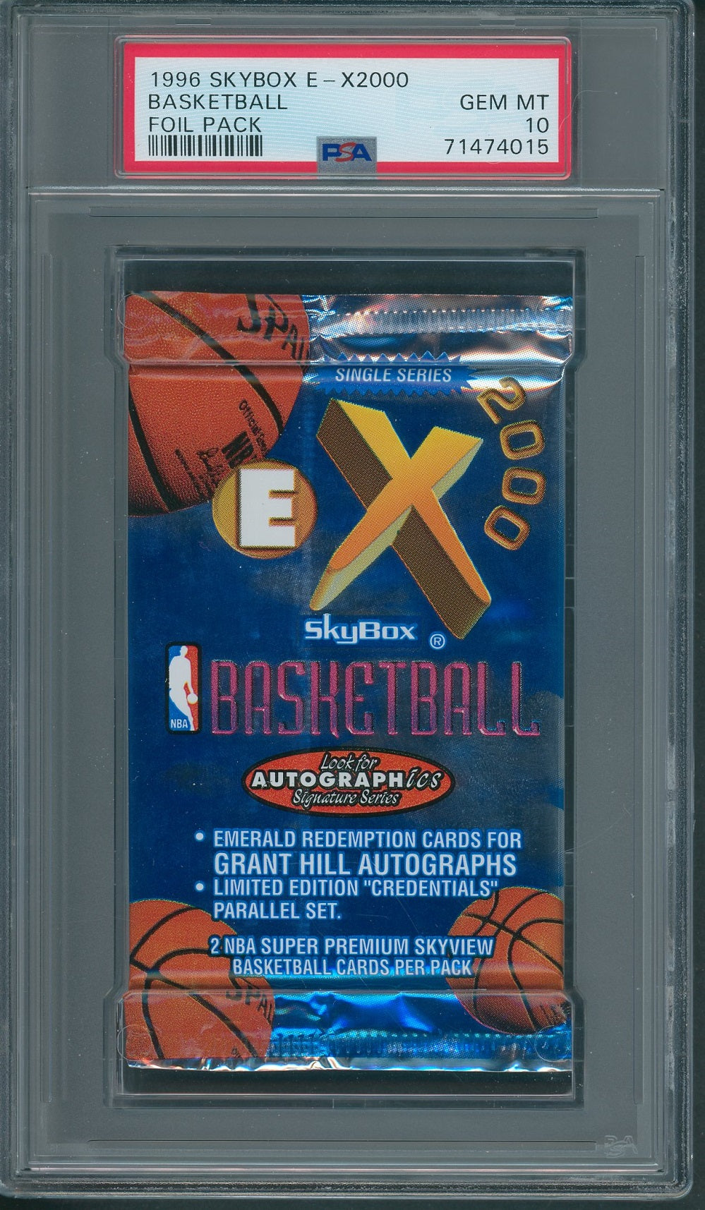 1996 1996/97 Skybox E-X 2000 Basketball Unopened Pack PSA 10