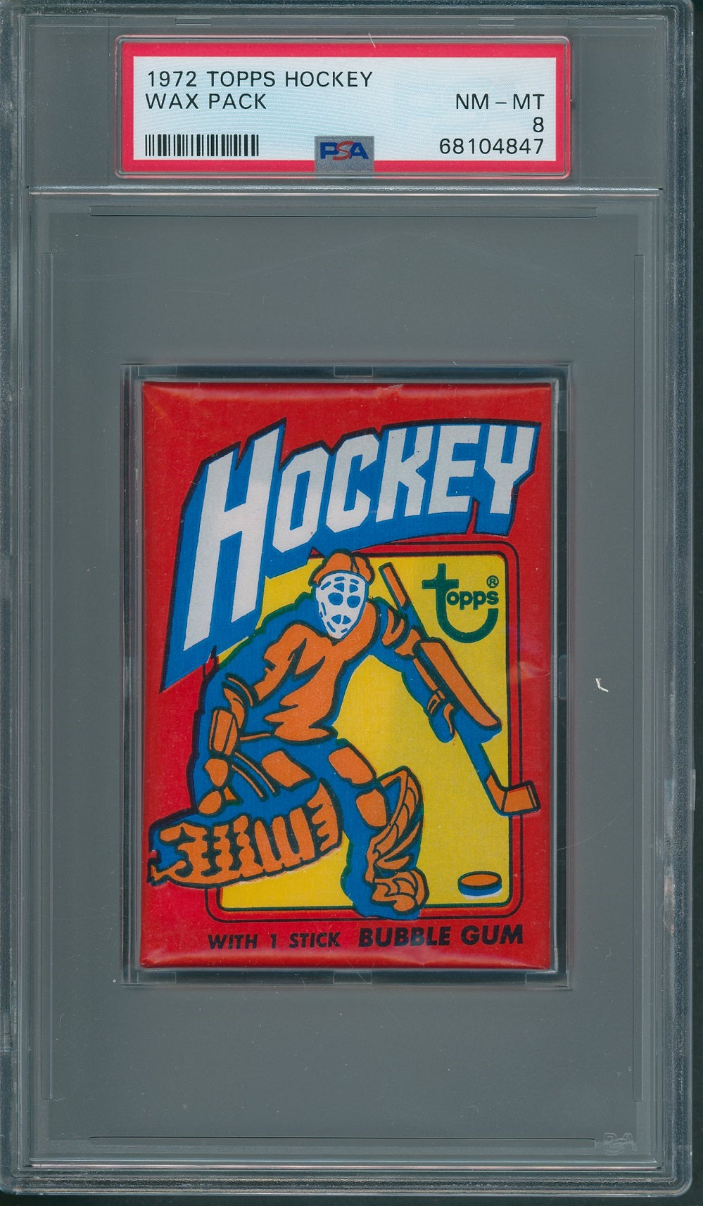 1972 1972/73 Topps Hockey Unopened Wax Pack PSA 8 *4847