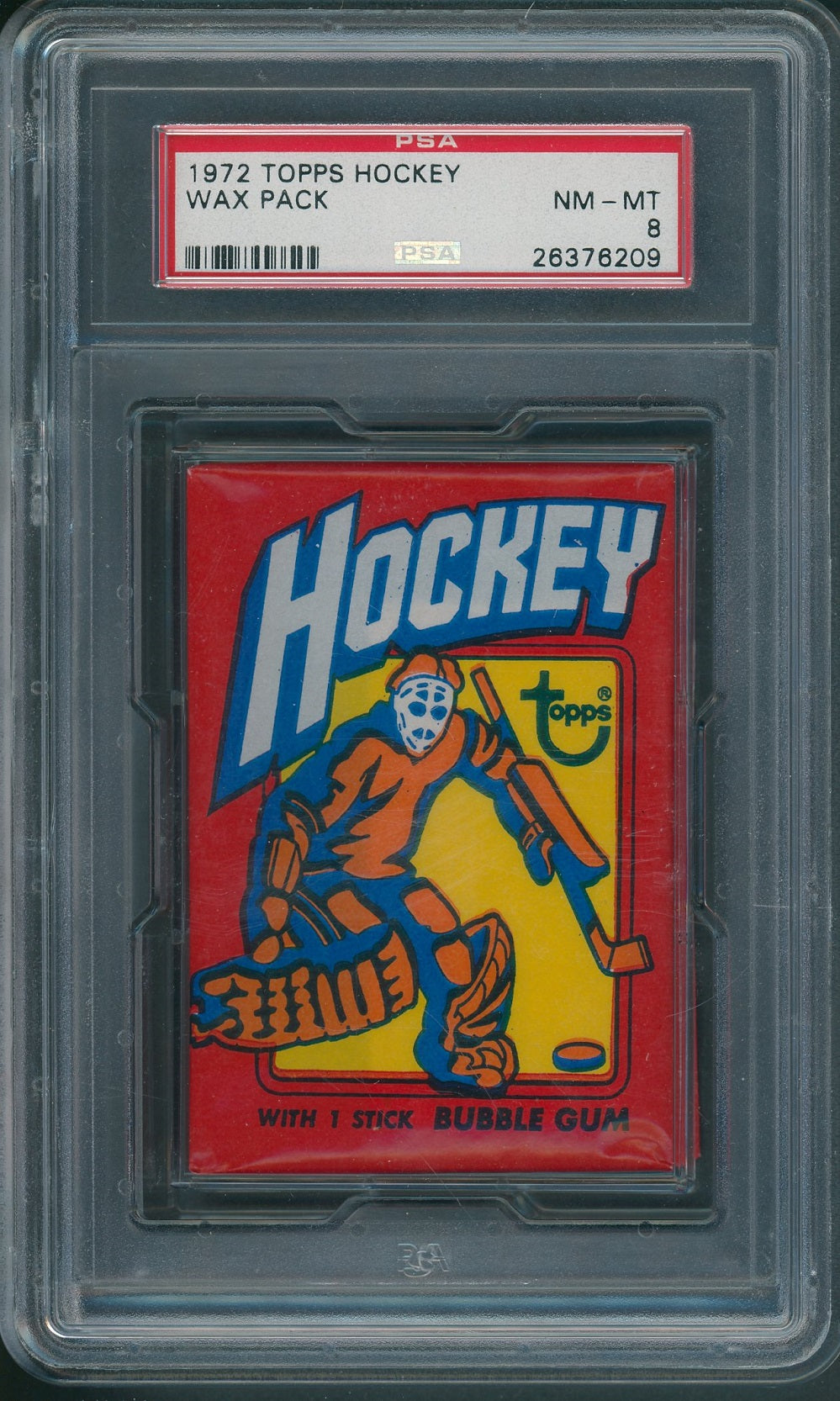 1972 1972/73 Topps Hockey Unopened Wax Pack PSA 8 *6209