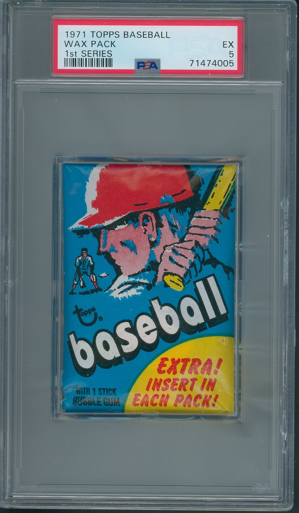 1971 Topps Baseball Unopened 1st Series Wax Pack PSA 5 *4005