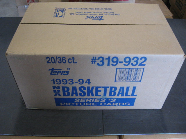 1993/94 Topps Basketball Series 2 Case (20 Box)